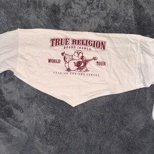 True Religion White and Red Graphic Bandana